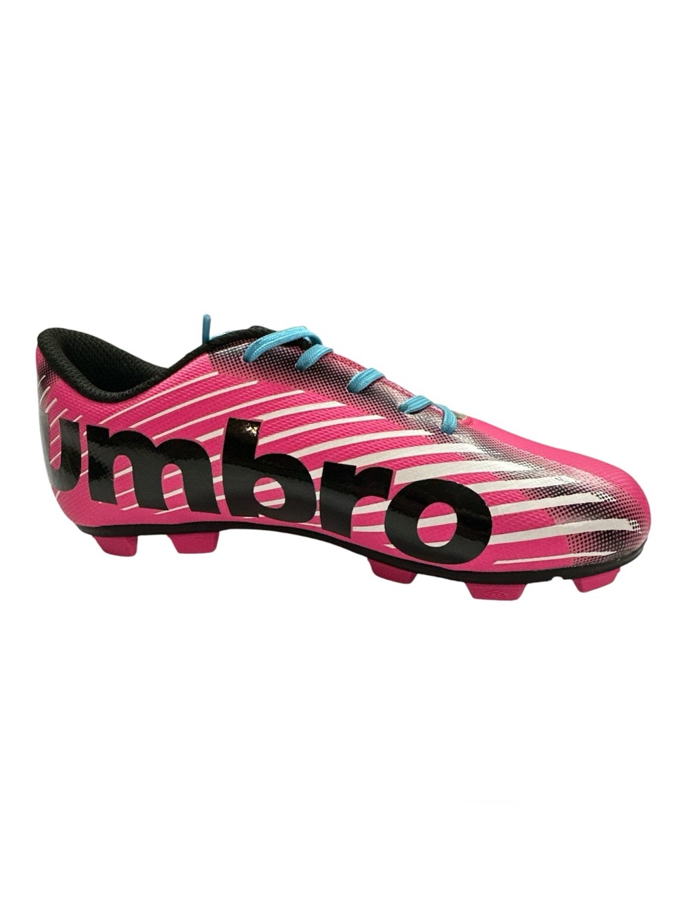 Umbro Girls Arturo 2.0 Hot Pink Soccer Cleat with Turquoise Laces Size 1.5